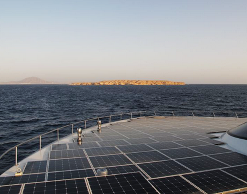 La energía solar aplicada al transporte marítimo.