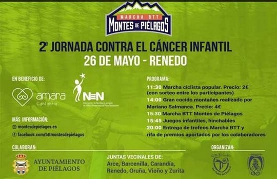 Piélagos celebrará el próximo 26 de mayo su II Jornada contra el cáncer infantil